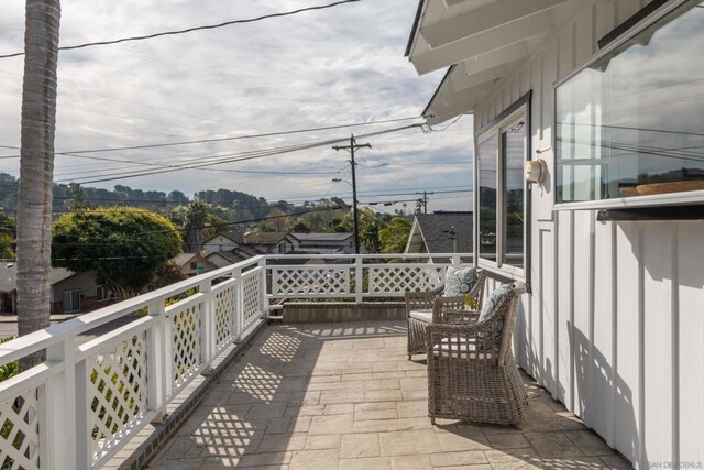 balcony with a patio