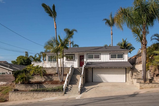 view of front of home featuring a garage