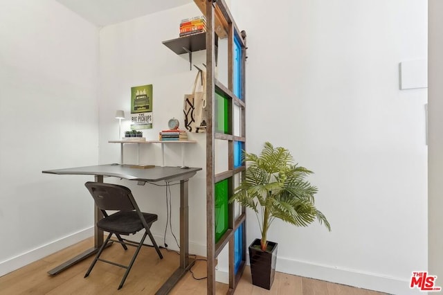 interior space featuring light hardwood / wood-style floors