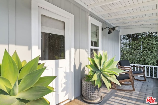 exterior space featuring covered porch