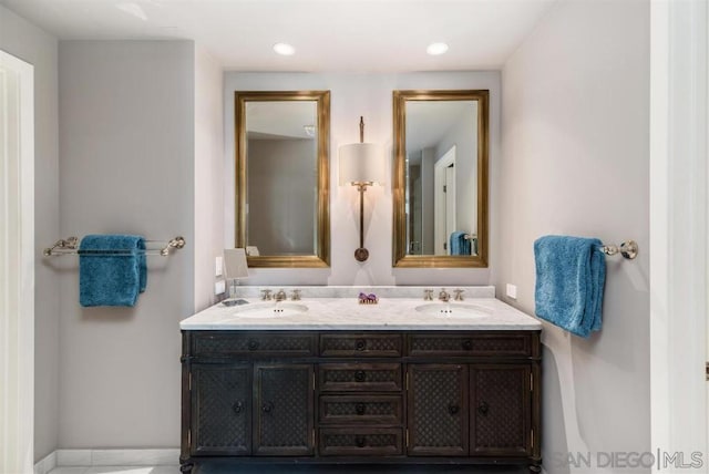 bathroom with vanity