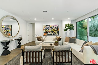 living room featuring hardwood / wood-style floors