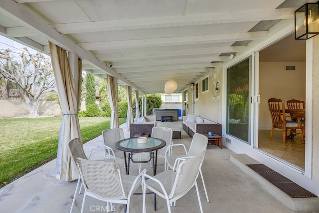 view of patio / terrace with outdoor lounge area