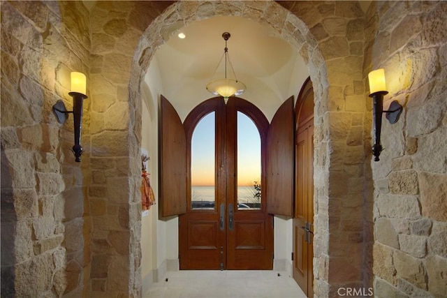 interior space with french doors