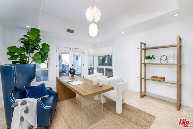 office space with french doors