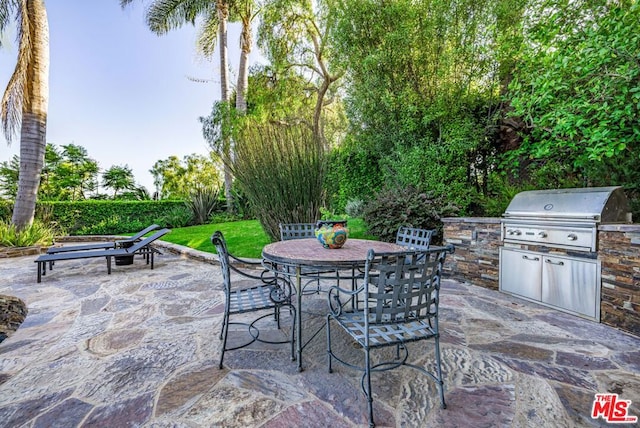 view of patio / terrace with area for grilling