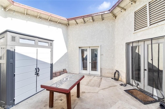 view of patio / terrace featuring french doors