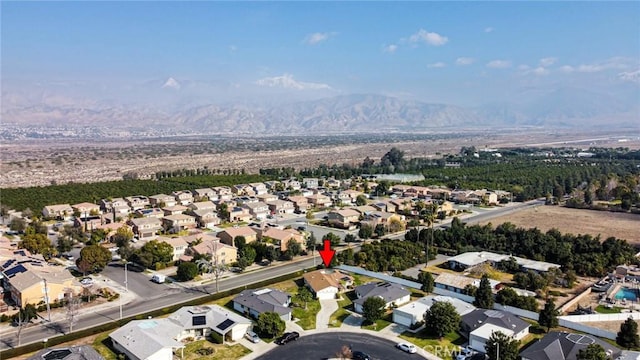 aerial view featuring a mountain view