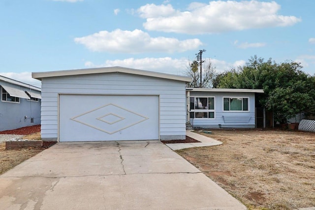 view of single story home