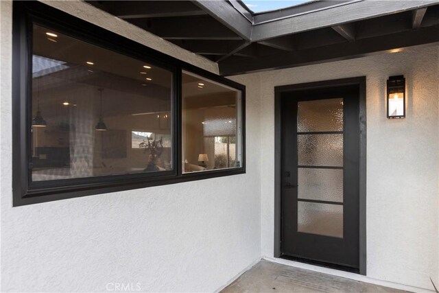 view of doorway to property