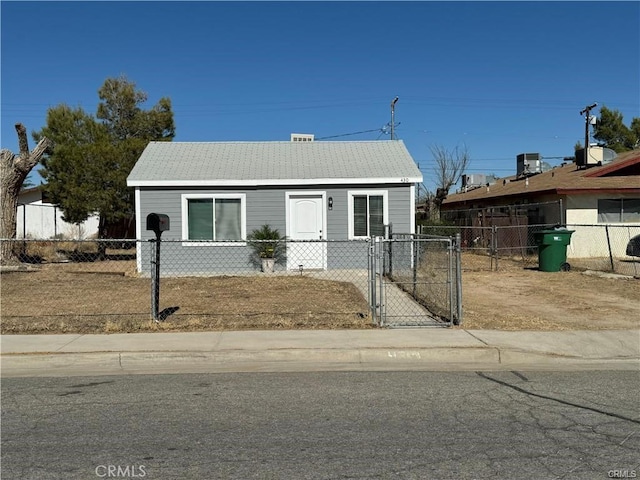 view of front of home with central AC unit