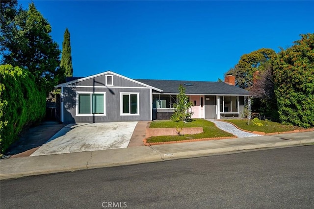 view of ranch-style home