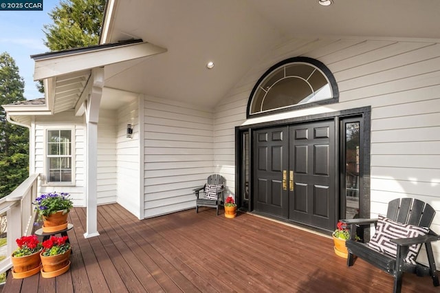 view of doorway to property