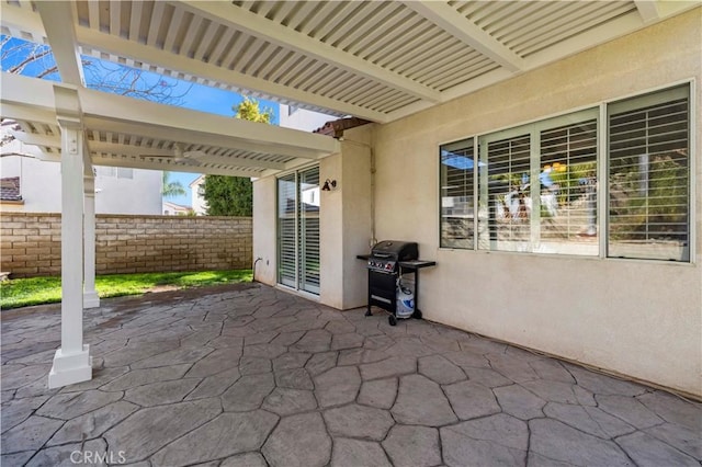 view of patio / terrace featuring area for grilling