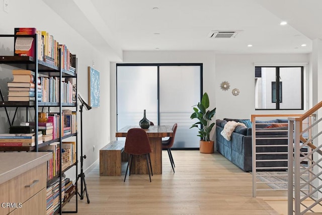 dining room featuring light hardwood / wood-style flooring