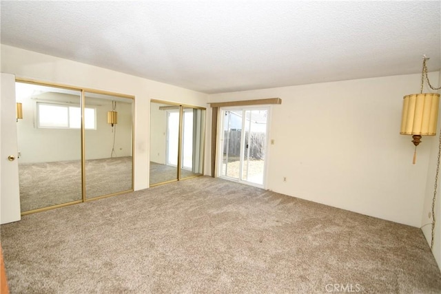 interior space with a textured ceiling