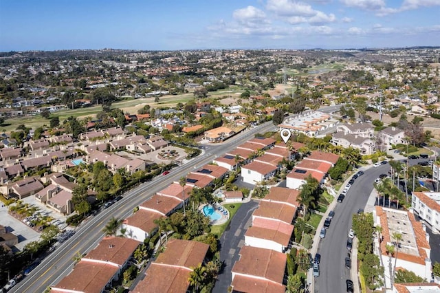 drone / aerial view with a residential view