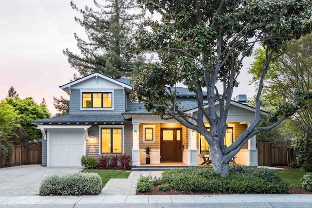 view of front of home featuring a garage