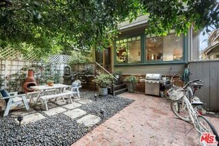 view of patio / terrace with a fireplace