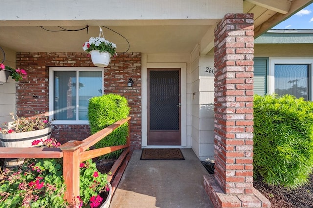 view of doorway to property