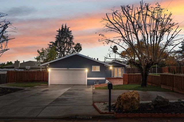 view of front of house featuring a garage