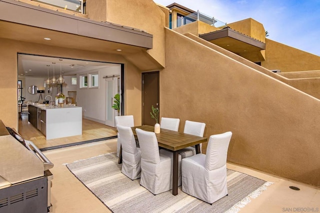 view of dining area