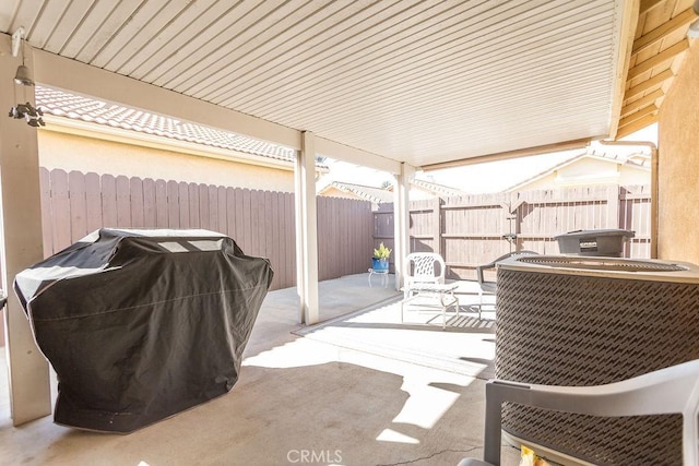 view of patio / terrace with area for grilling