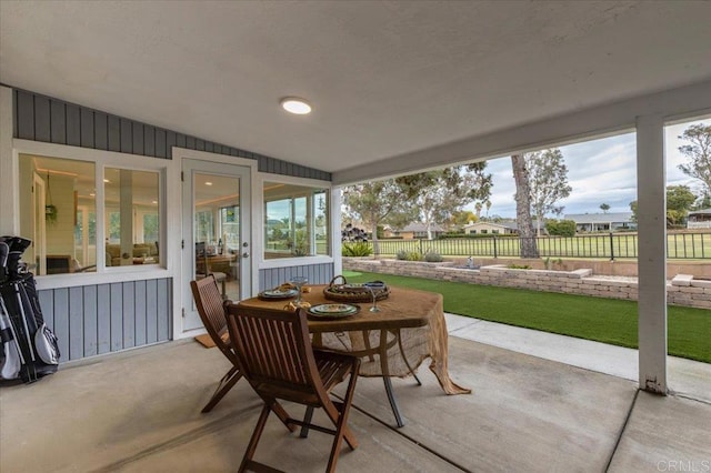 view of sunroom