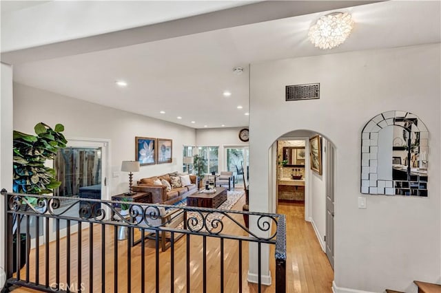 interior space featuring hardwood / wood-style flooring