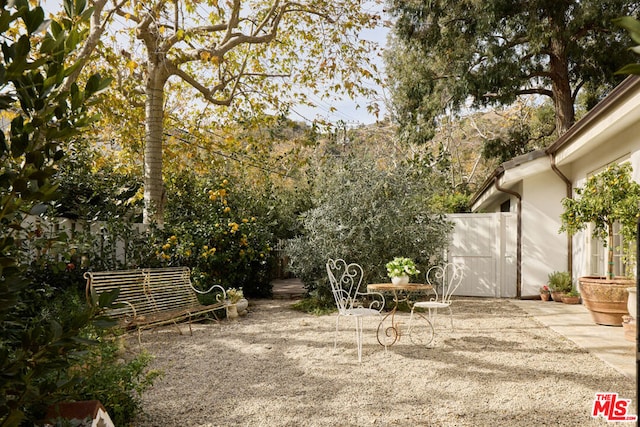 view of yard with a patio area