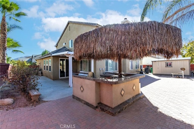 view of patio / terrace with exterior kitchen