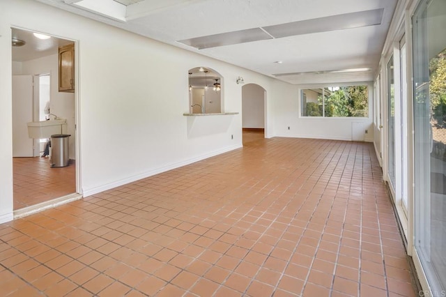 interior space featuring tile patterned flooring