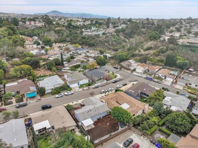 aerial view featuring a mountain view