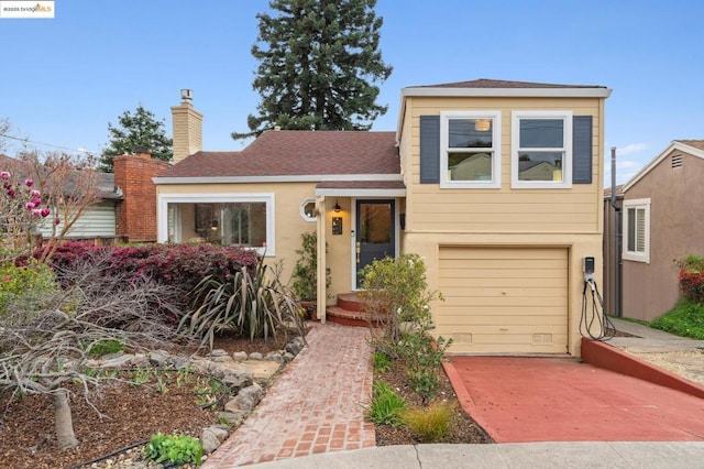 view of front of house featuring a garage