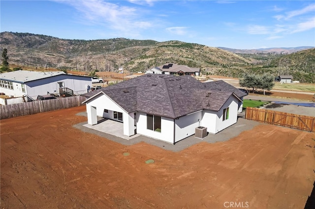 drone / aerial view with a mountain view