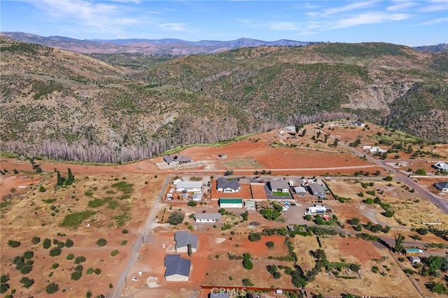 bird's eye view featuring a mountain view