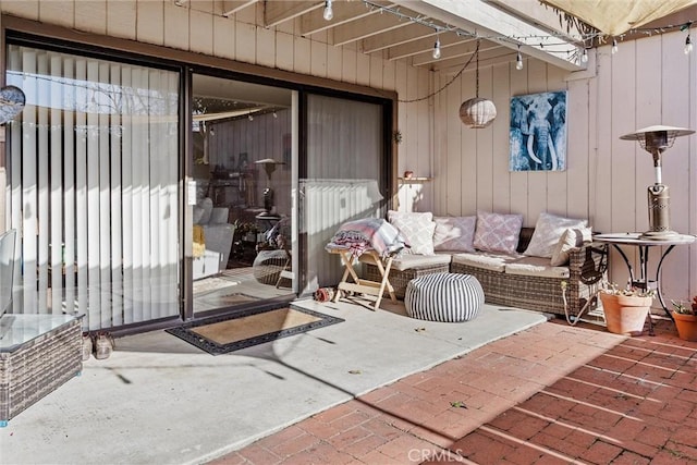 view of patio / terrace featuring an outdoor hangout area