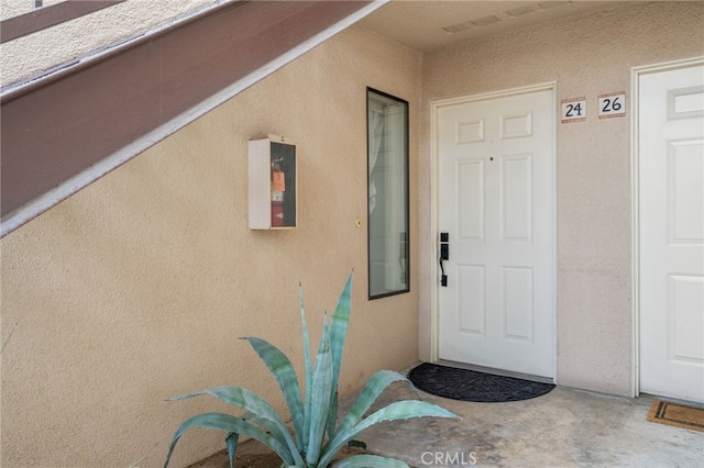 view of doorway to property