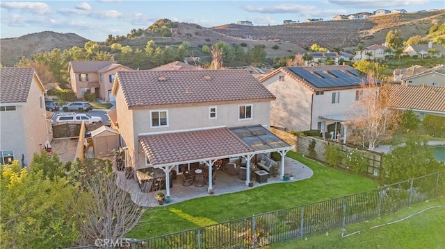 exterior space featuring a mountain view and a residential view