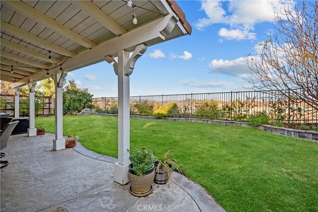 view of yard featuring a patio