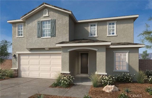 view of front of house featuring a garage