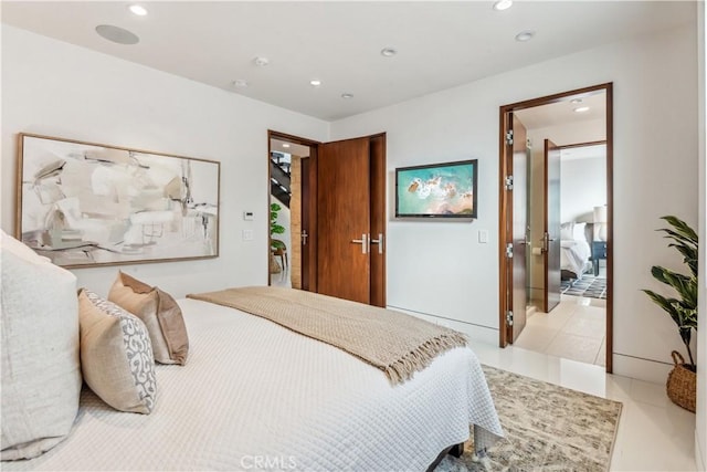 view of tiled bedroom