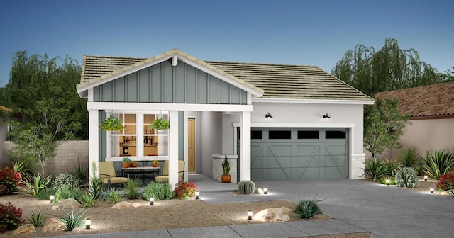 view of front facade with a garage