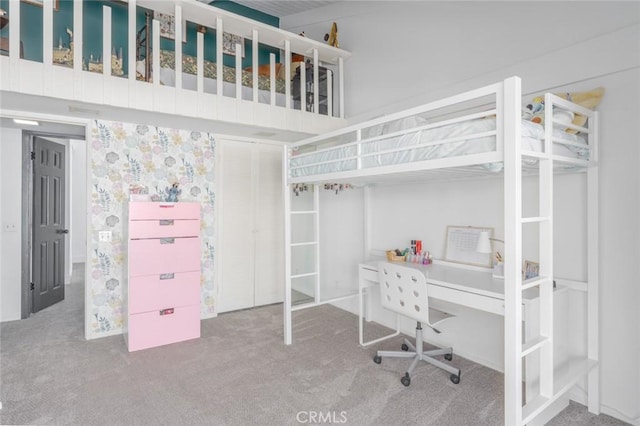 bedroom with carpet floors