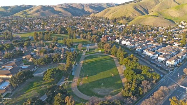 aerial view featuring a mountain view