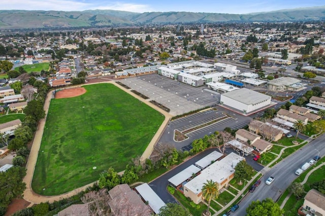 aerial view featuring a mountain view