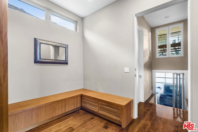 foyer entrance featuring hardwood / wood-style floors