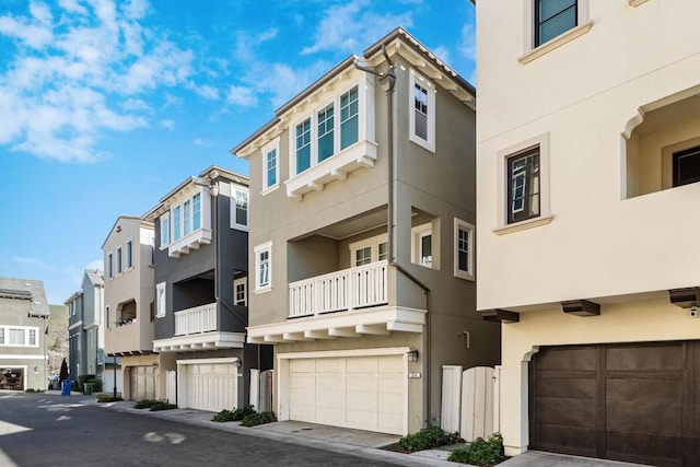 view of property with a garage