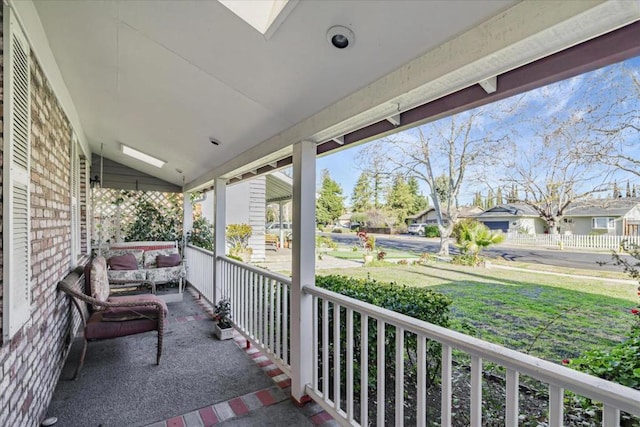 balcony with covered porch