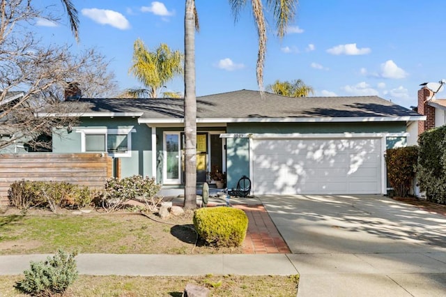 ranch-style house with a garage